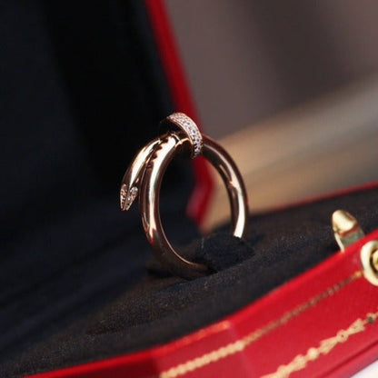 ˇGilded EraˇJUSTE RING 2.65MM PINK GOLD DIAMOND