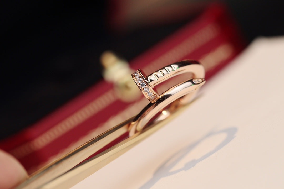 ˇGilded EraˇJUSTE RING 2.65MM PINK GOLD DIAMOND