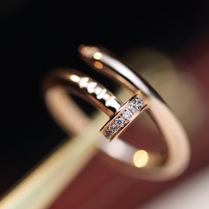 ˇGilded EraˇJUSTE RING 2.65MM PINK GOLD DIAMOND