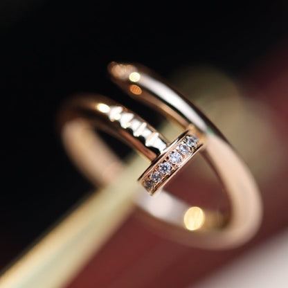 ˇGilded EraˇJUSTE RING 2.65MM PINK GOLD DIAMOND