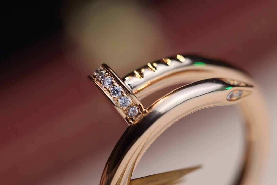 ˇGilded EraˇJUSTE RING 2.65MM PINK GOLD DIAMOND