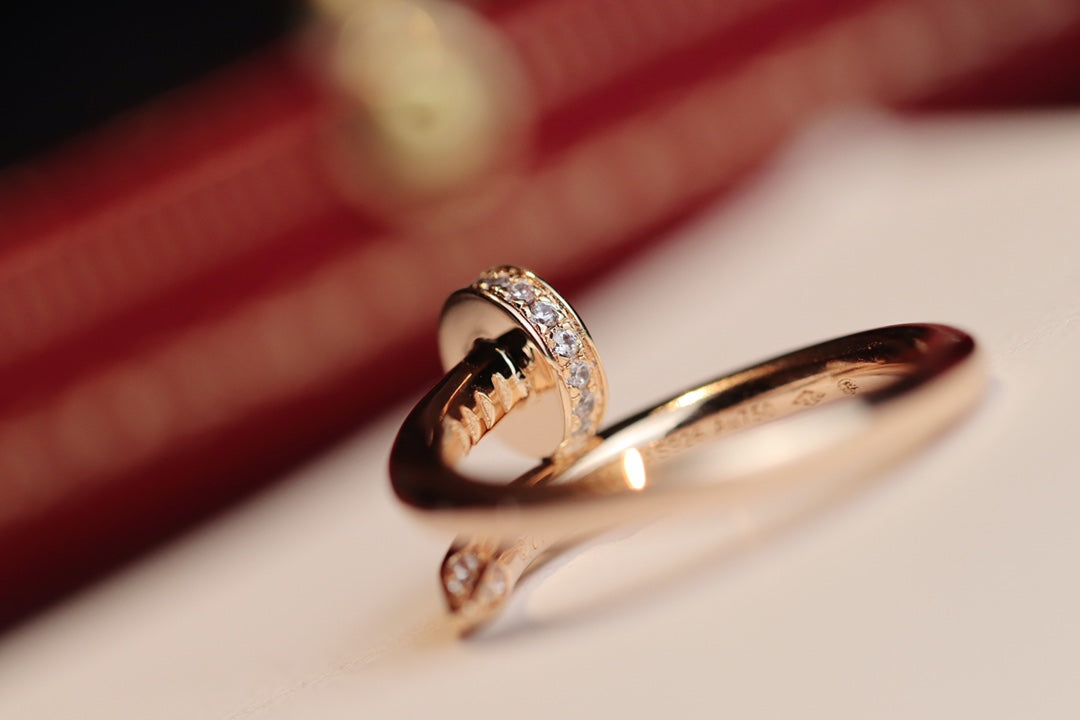 ˇGilded EraˇJUSTE RING 2.65MM PINK GOLD DIAMOND