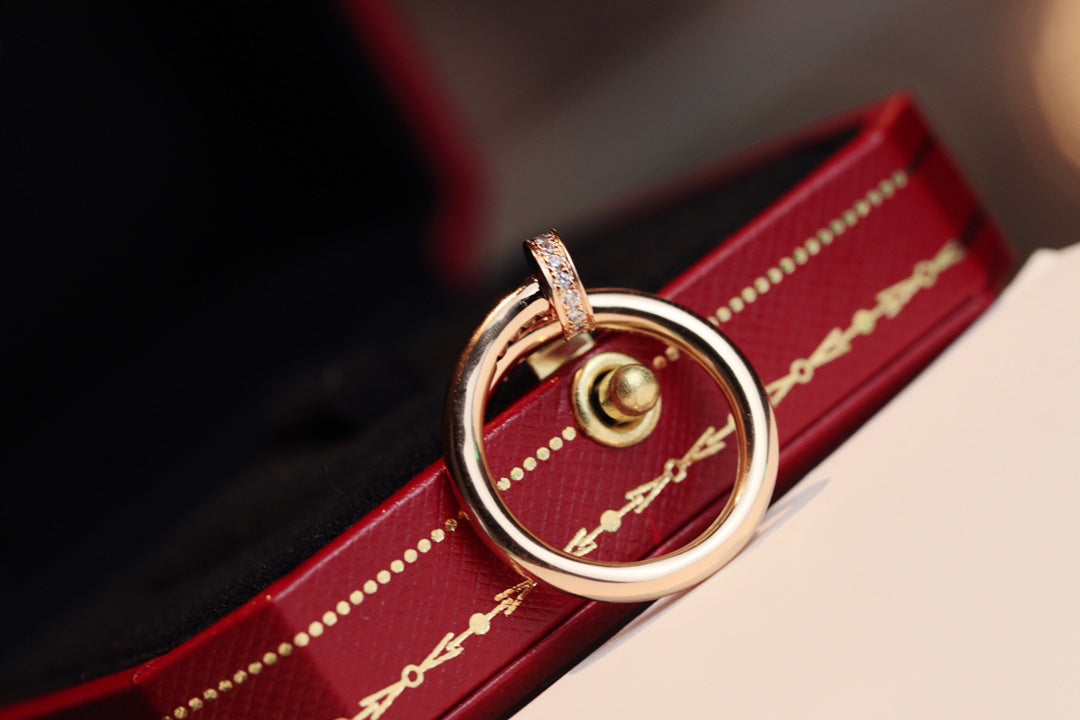 ˇGilded EraˇJUSTE RING 2.65MM PINK GOLD DIAMOND