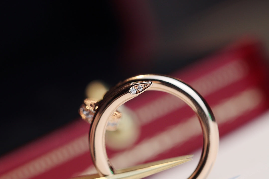 ˇGilded EraˇJUSTE RING 2.65MM PINK GOLD DIAMOND