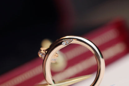 ˇGilded EraˇJUSTE RING 2.65MM PINK GOLD DIAMOND