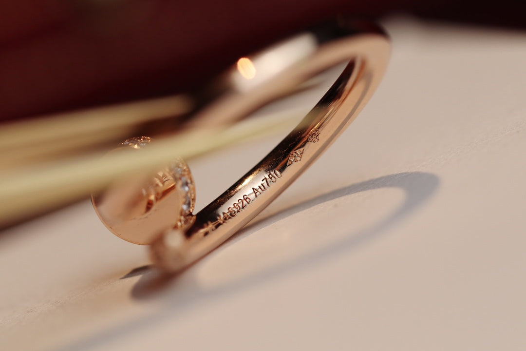 ˇGilded EraˇJUSTE RING 2.65MM PINK GOLD DIAMOND