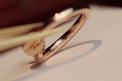ˇGilded EraˇJUSTE RING 2.65MM PINK GOLD DIAMOND