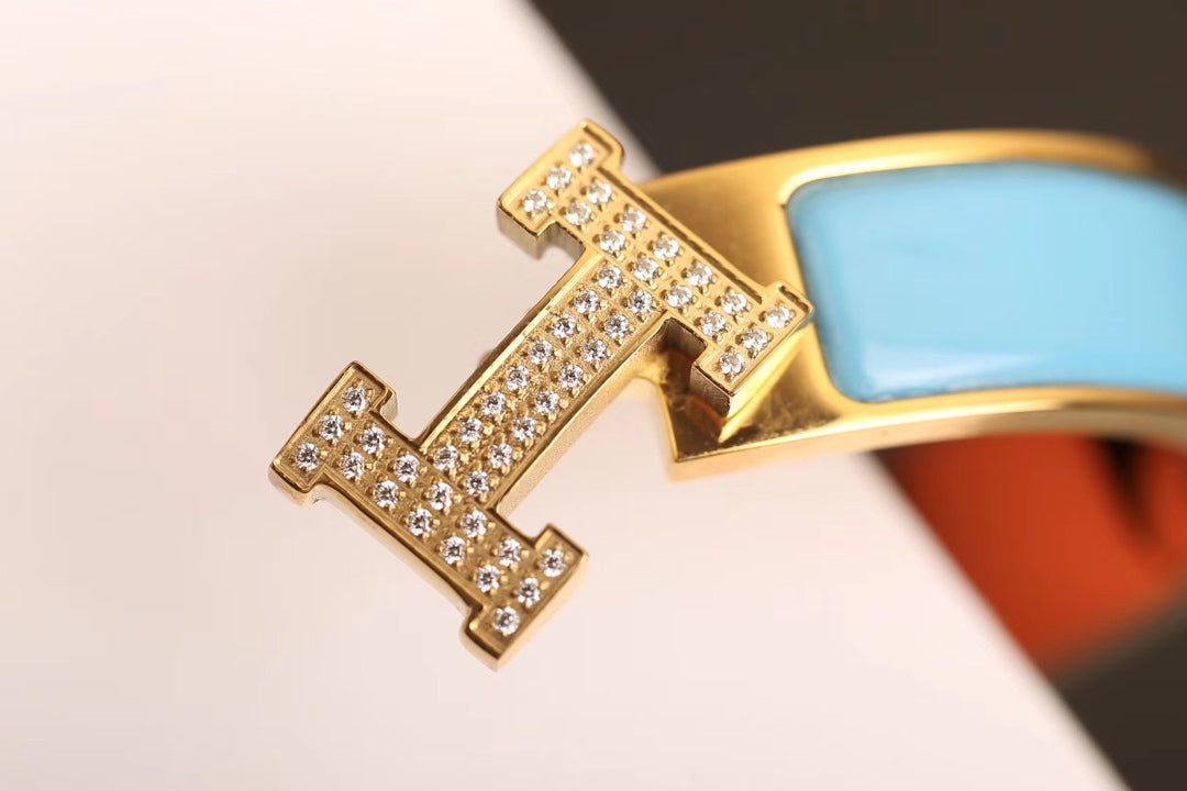 ˇGilded EraˇH CLOUD BLUE BRACELET GOLD DIAMOND