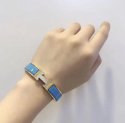 ˇGilded EraˇH CLOUD BLUE BRACELET GOLD DIAMOND