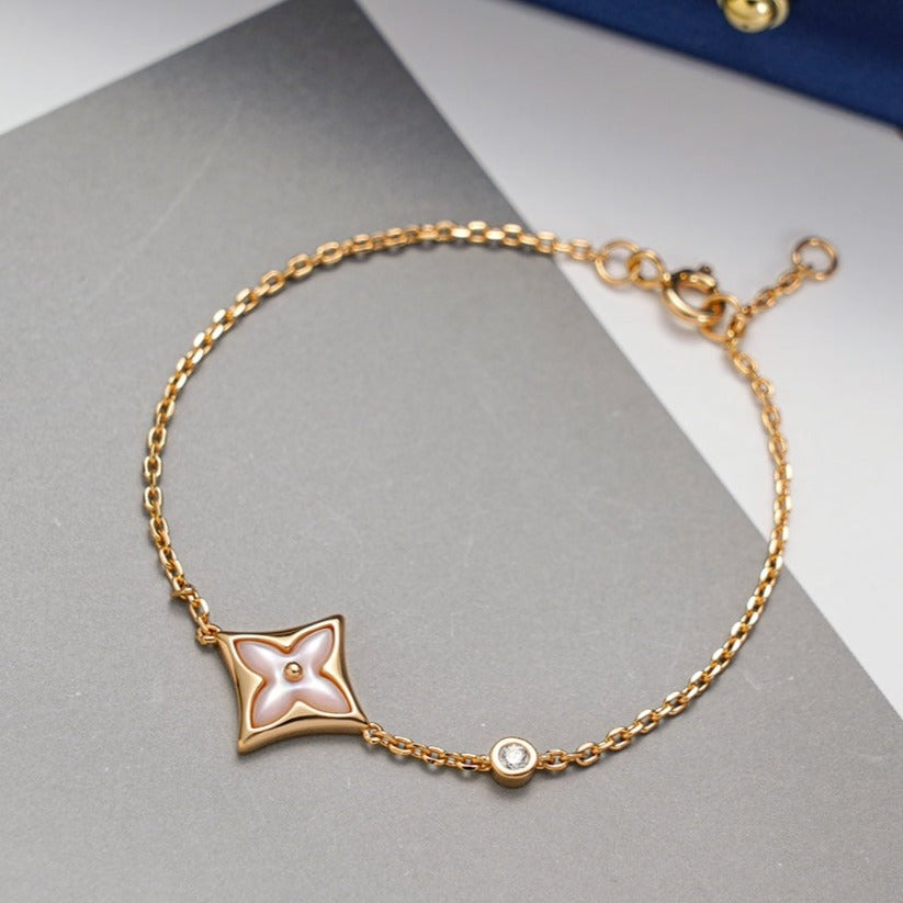 ˇGilded EraˇSTAR 1 DIAMOND PINK GOLD BRACELET