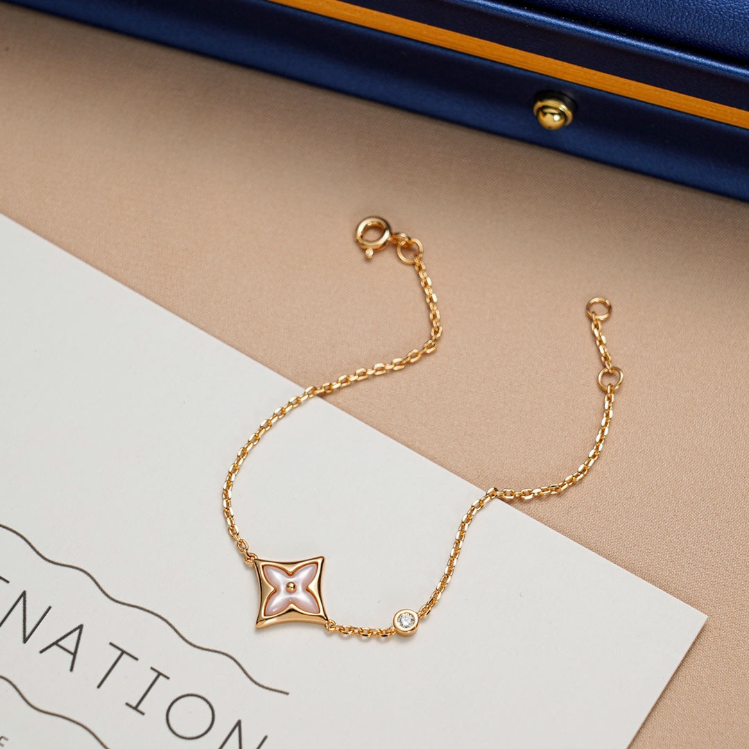 ˇGilded EraˇSTAR 1 DIAMOND PINK GOLD BRACELET