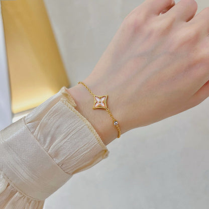 ˇGilded EraˇSTAR 1 DIAMOND PINK GOLD BRACELET