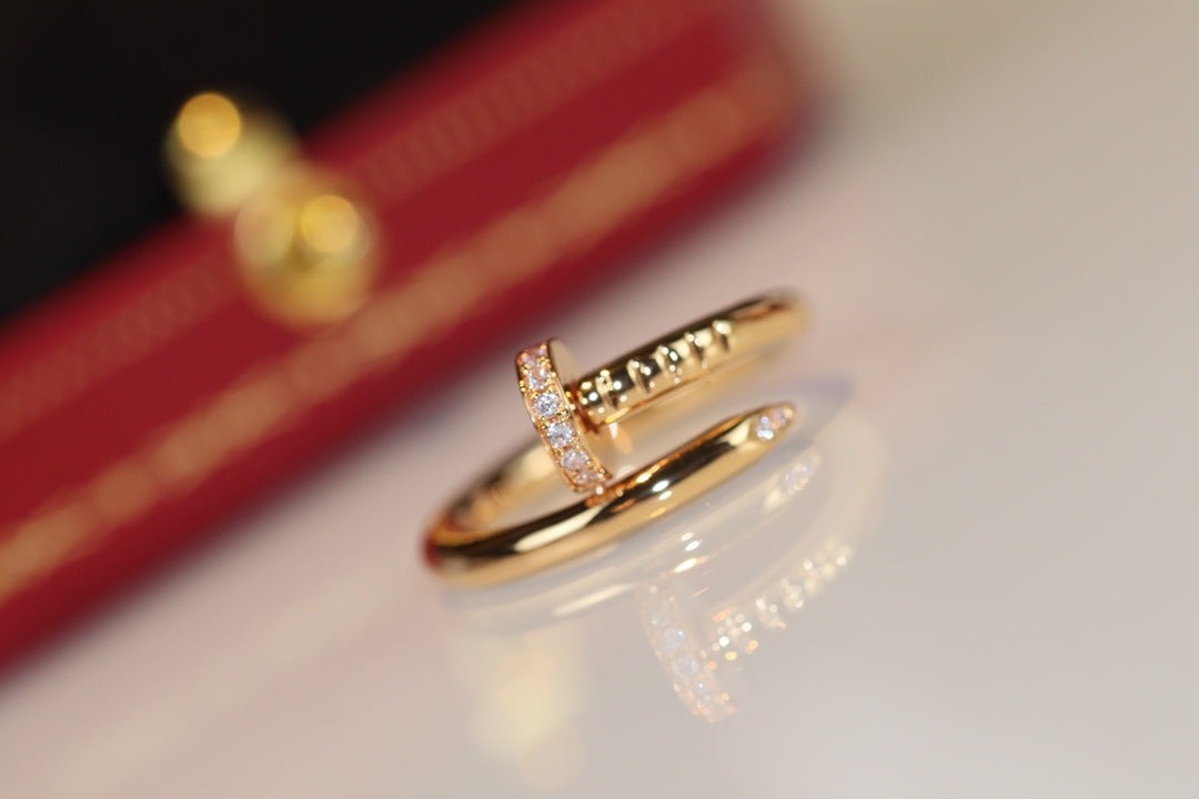ˇGilded EraˇJUSTE RING 2.65MM GOLD DIAMOND