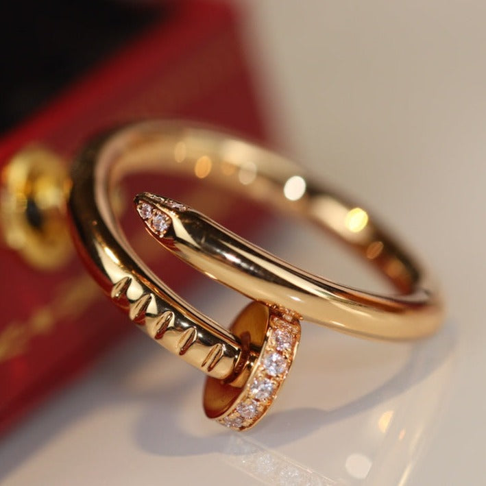ˇGilded EraˇJUSTE RING 2.65MM GOLD DIAMOND