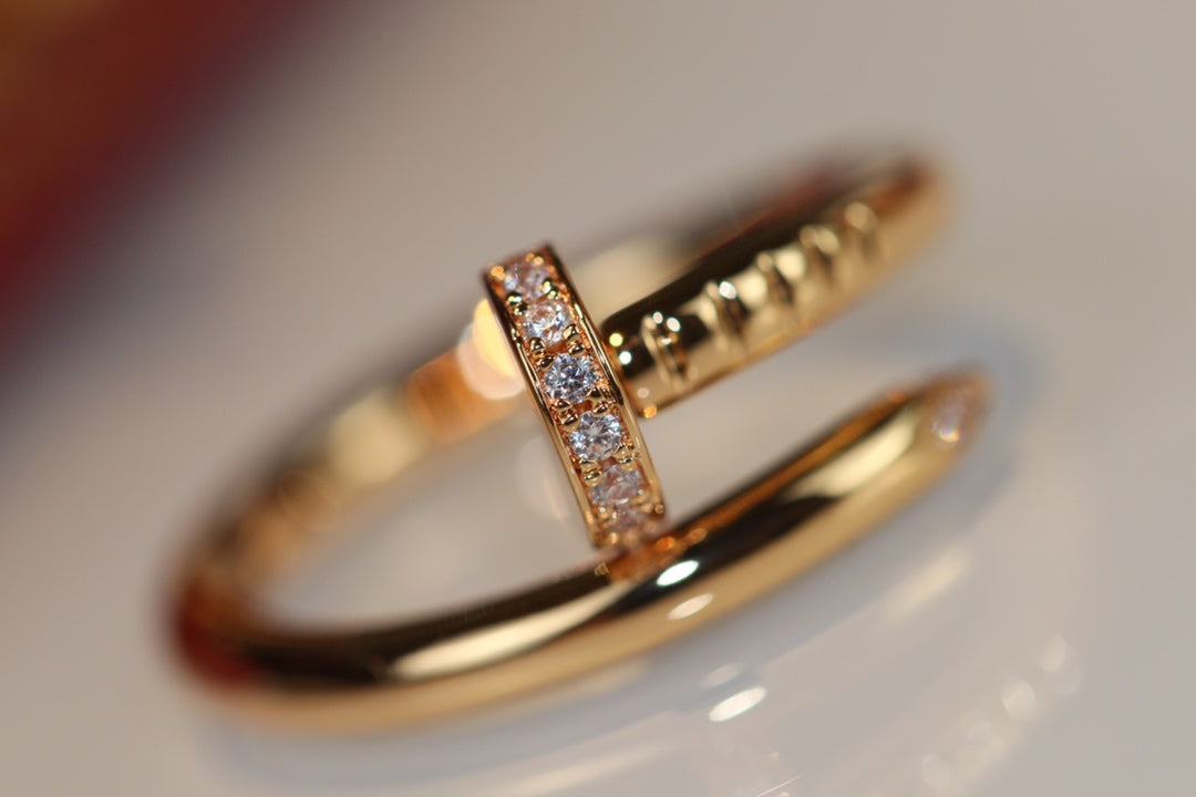 ˇGilded EraˇJUSTE RING 2.65MM GOLD DIAMOND