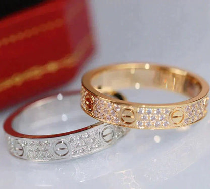 ˇGilded EraˇLOVE RING 3.6MM DIAMOND PAVED