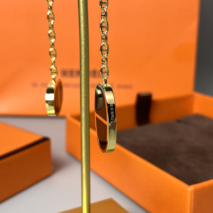 ˇGilded EraˇCHAINE VERSO BLACK CERAMIC EARRINGS