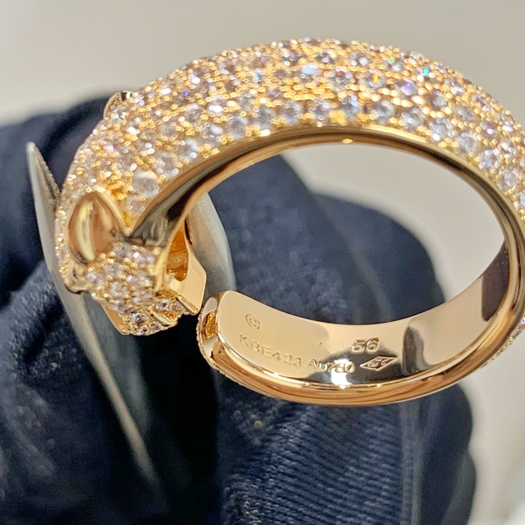 ˇGilded EraˇPANTHERE PINK GOLD DIAMOND RING