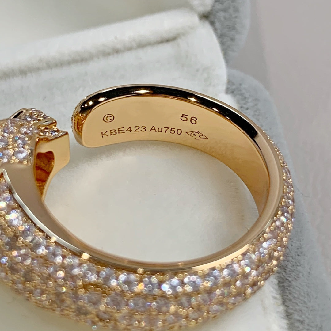 ˇGilded EraˇPANTHERE PINK GOLD DIAMOND RING