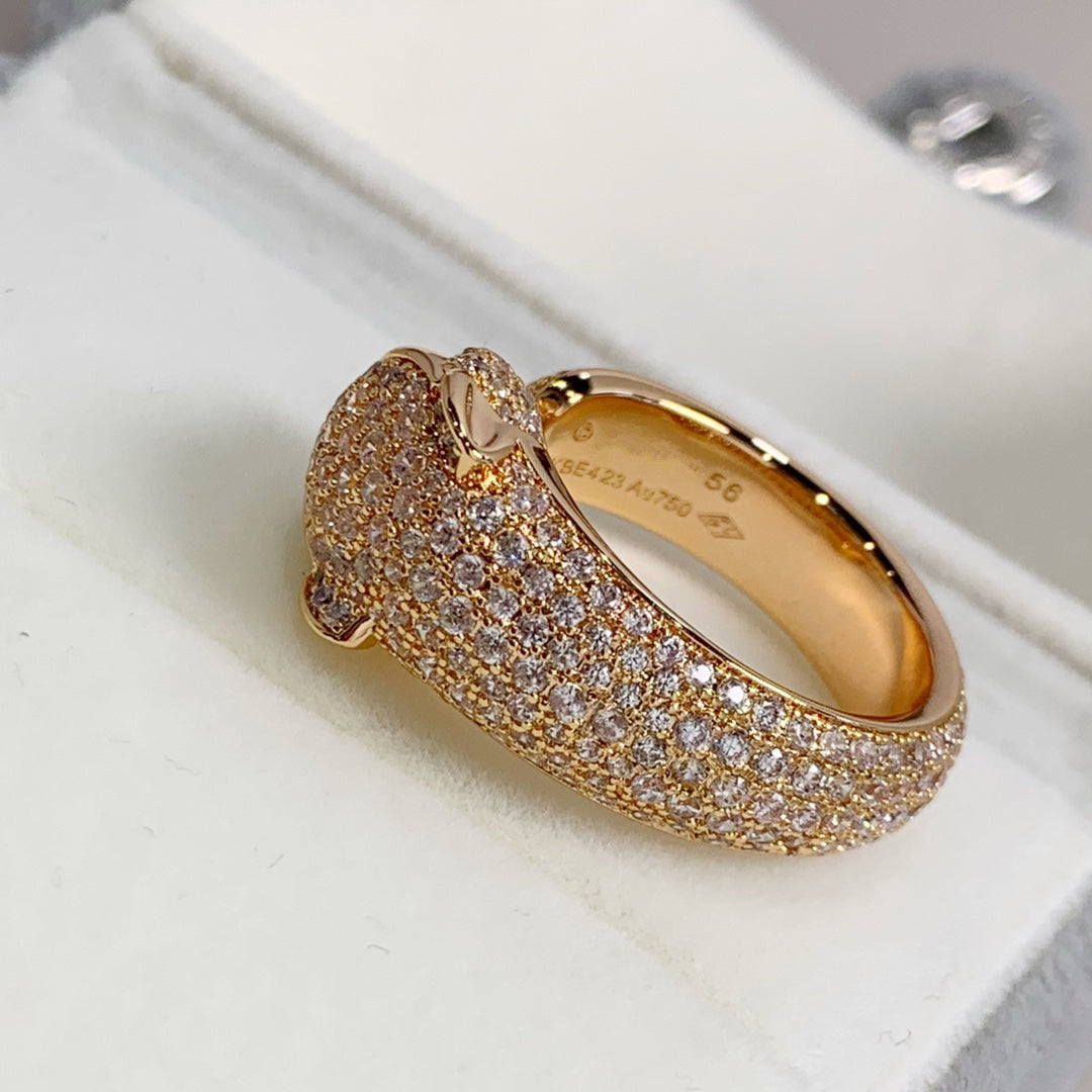ˇGilded EraˇPANTHERE PINK GOLD DIAMOND RING