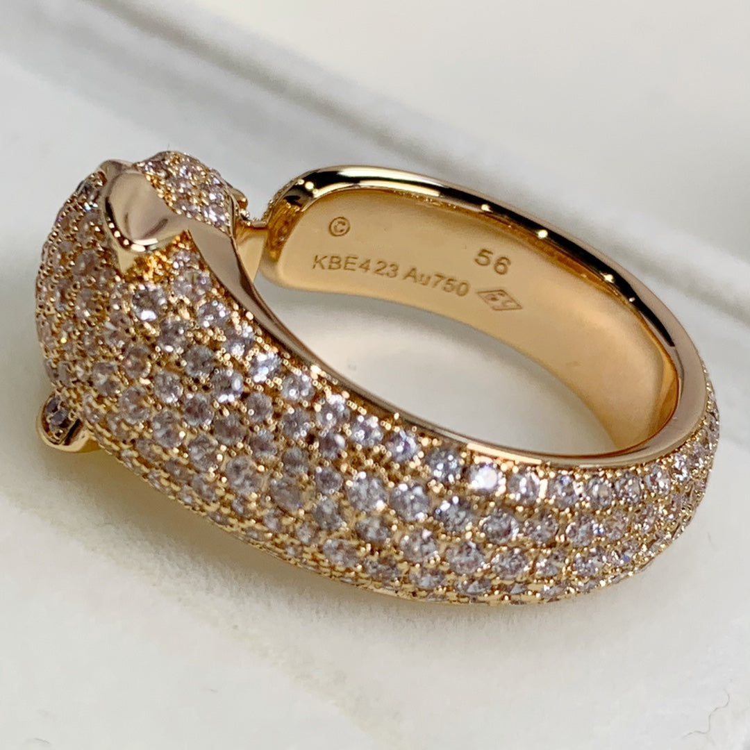 ˇGilded EraˇPANTHERE PINK GOLD DIAMOND RING