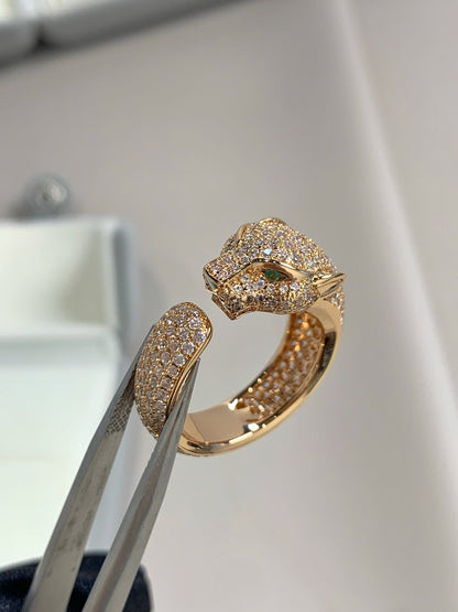 ˇGilded EraˇPANTHERE PINK GOLD DIAMOND RING