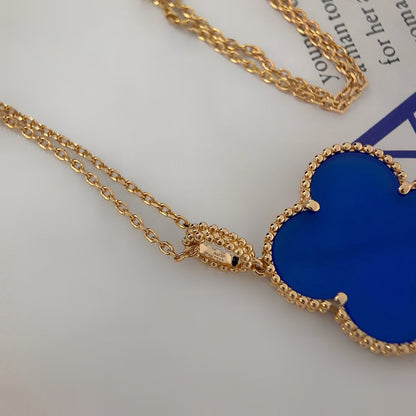 ˇGilded EraˇCLOVER 25MM NECKLACE TURQUOISE ROSE GOLD