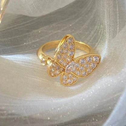 ˇGilded EraˇBUTTERFLY DIAMOND RING