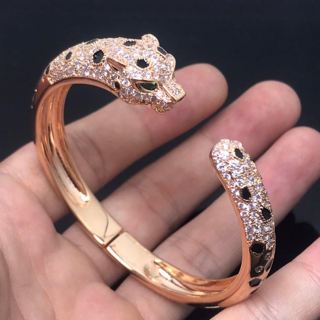 ˇGilded EraˇPANTHERE BIG BRACELET DIAMONDS