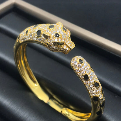ˇGilded EraˇPANTHERE BIG BRACELET DIAMONDS