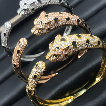 ˇGilded EraˇPANTHERE BIG BRACELET DIAMONDS
