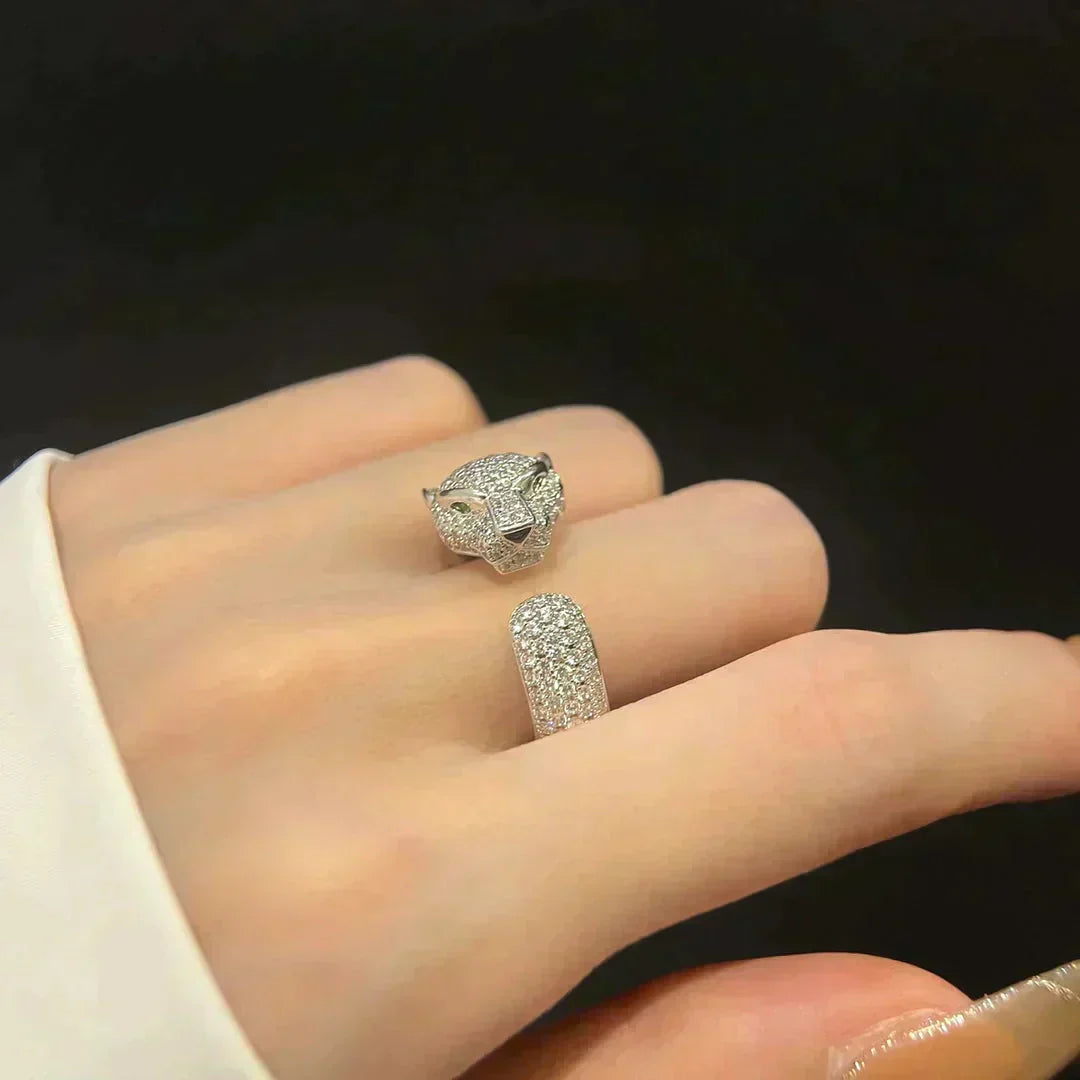 ˇGilded EraˇPANTHERE 5.5MM ALL DIAMOND RING