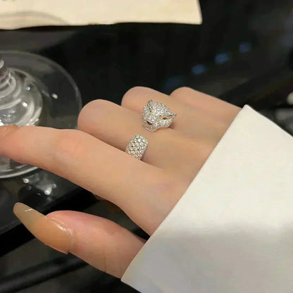 ˇGilded EraˇPANTHERE 5.5MM ALL DIAMOND RING