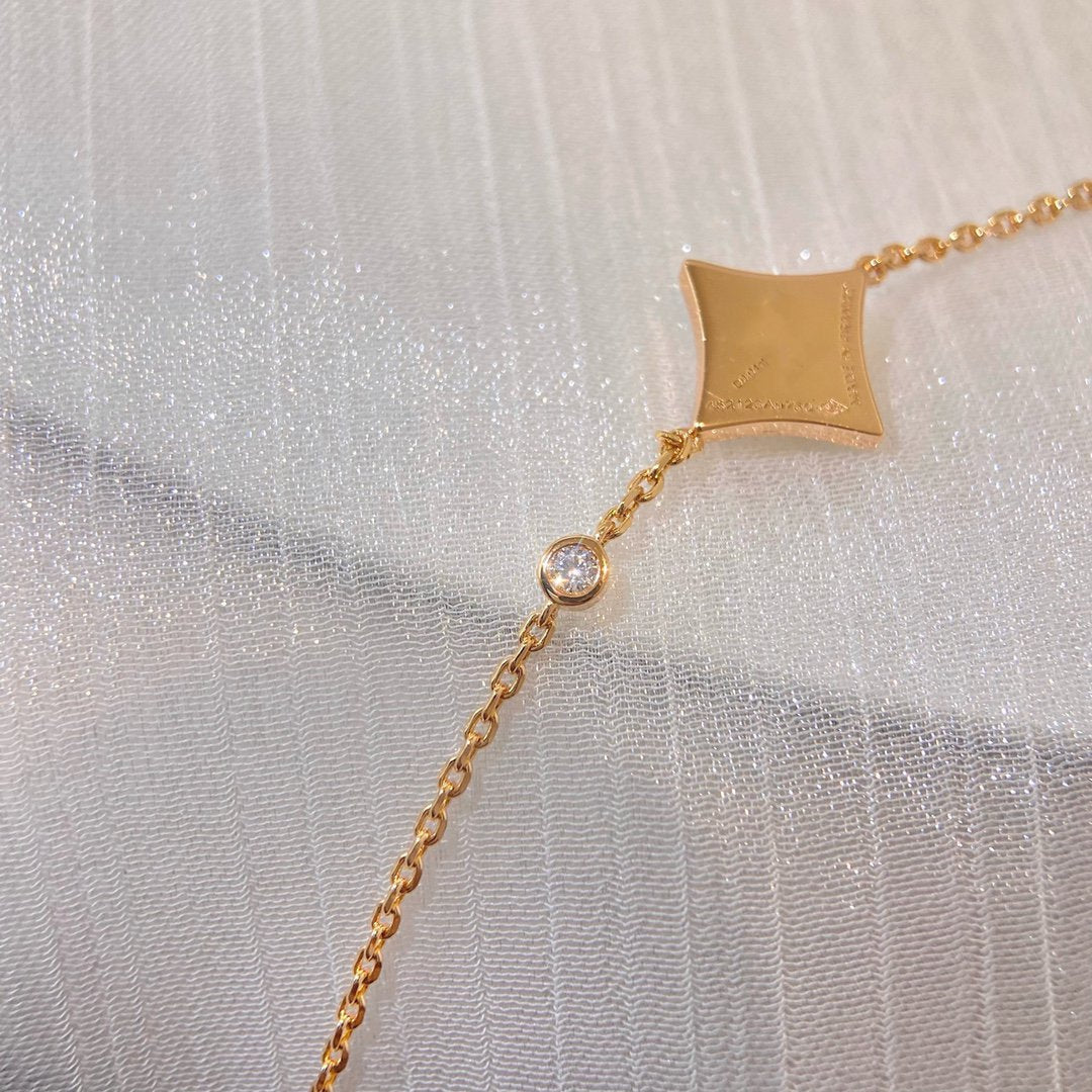 ˇGilded EraˇCOLOR STAR CARNELIAN PINK GOLD DIAMOND BRACELET