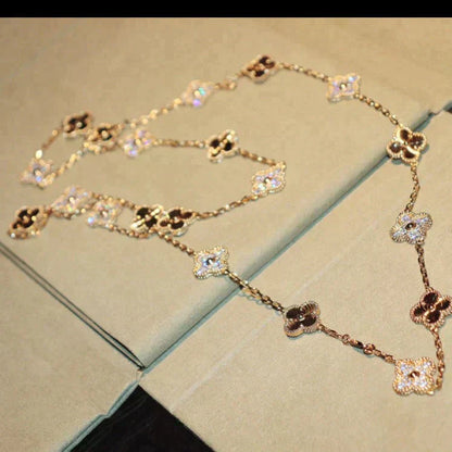 ˇGilded EraˇCLOVER 20 MOTIFS LASER DIAMOND NECKLACE