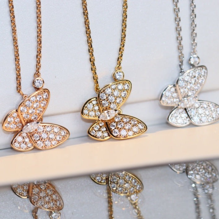 ˇGilded EraˇBUTTERFLY DIAMOND NECKLACE