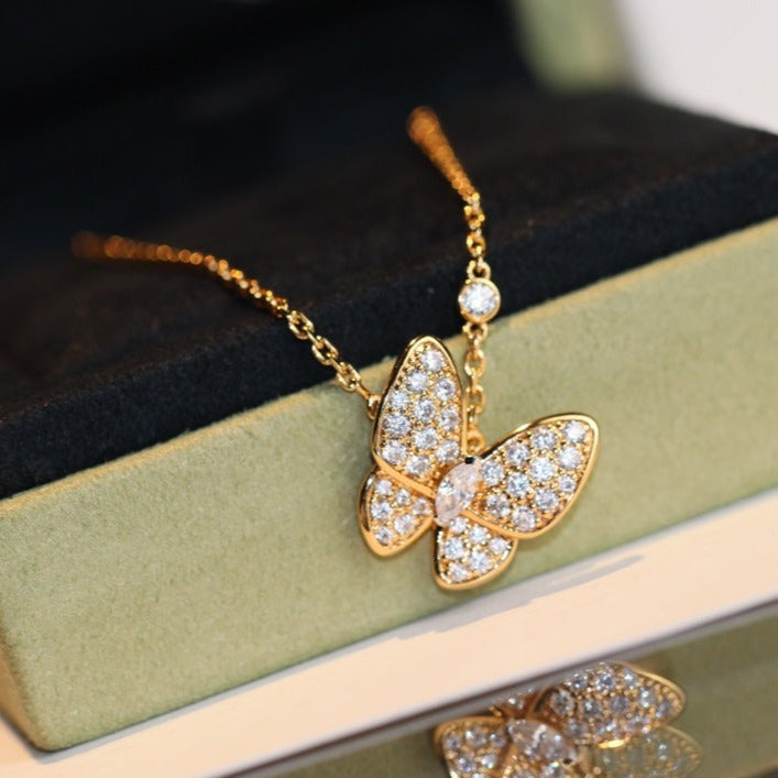 ˇGilded EraˇBUTTERFLY DIAMOND NECKLACE