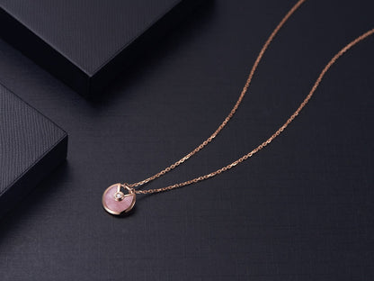 ˇGilded EraˇAMULETTE ROSE GOLD PINK MOP NECKLACE