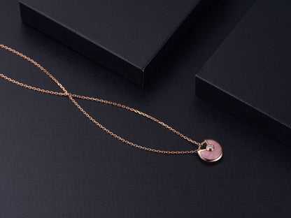 ˇGilded EraˇAMULETTE ROSE GOLD PINK MOP NECKLACE