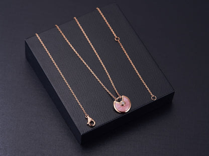 ˇGilded EraˇAMULETTE ROSE GOLD PINK MOP NECKLACE