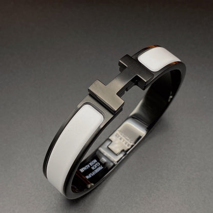 ˇGilded EraˇH BRACELET 12MM BLACK WHITE CERAMIC