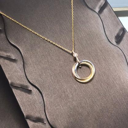 ˇGilded EraˇTRINITY SILVER GOLD PINK GOLD NECKLACE