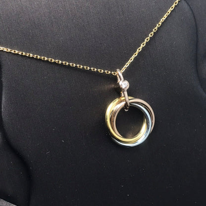 ˇGilded EraˇTRINITY SILVER GOLD PINK GOLD NECKLACE