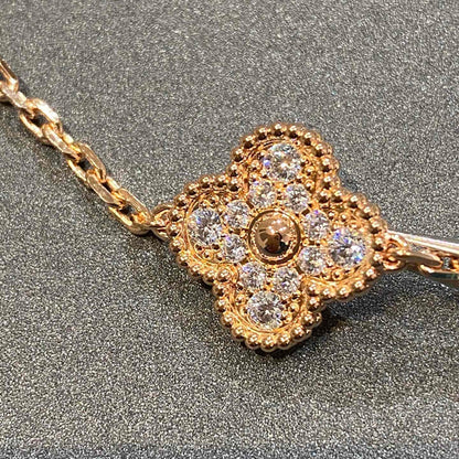 ˇGilded EraˇCLOVER 5 MOTIFS  FULL DIAMOND BRACELET