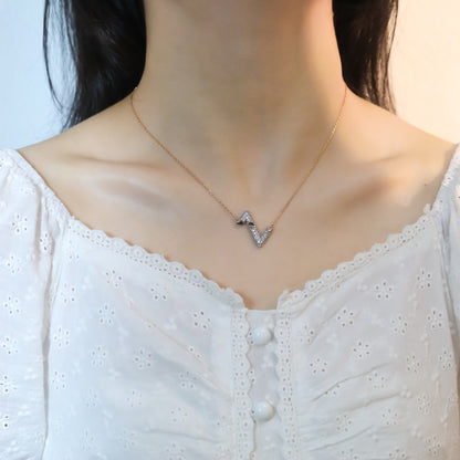 ˇGilded EraˇVOLT SILVER DIAMOND PEDANT NECKLACE