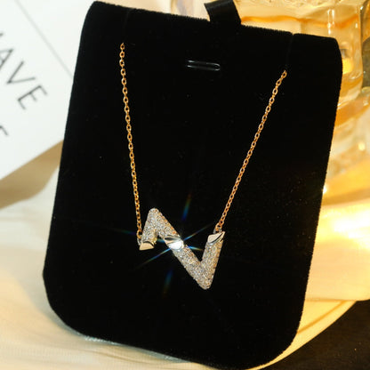 ˇGilded EraˇVOLT SILVER DIAMOND PEDANT NECKLACE