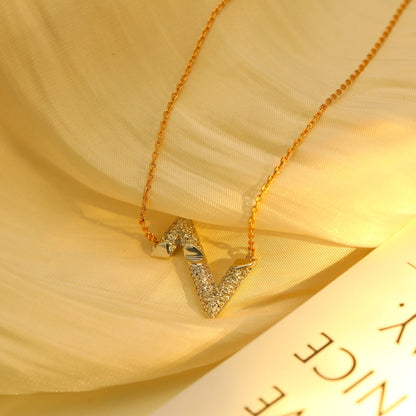 ˇGilded EraˇVOLT SILVER DIAMOND PEDANT NECKLACE