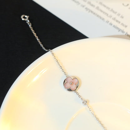 ˇGilded EraˇSUN MOTIF PINK MOP SILVER BRACELET