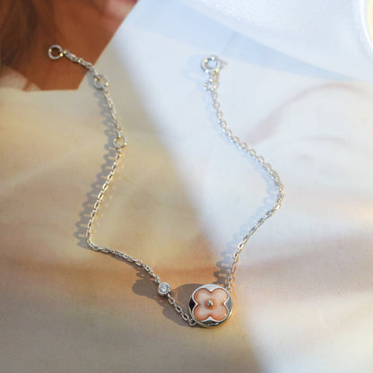 ˇGilded EraˇSUN MOTIF PINK MOP SILVER BRACELET