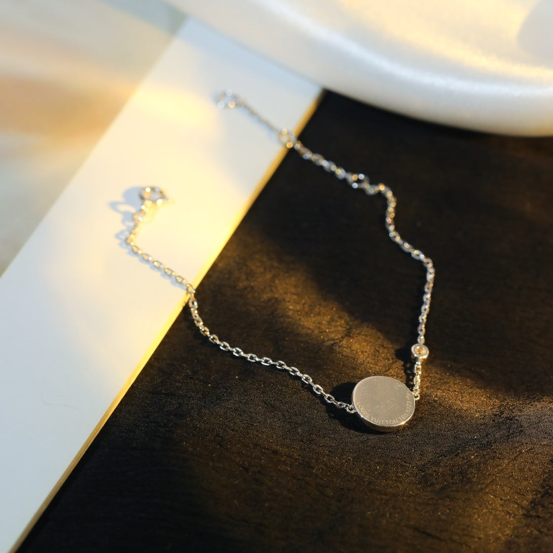 ˇGilded EraˇSUN MOTIF PINK MOP SILVER BRACELET